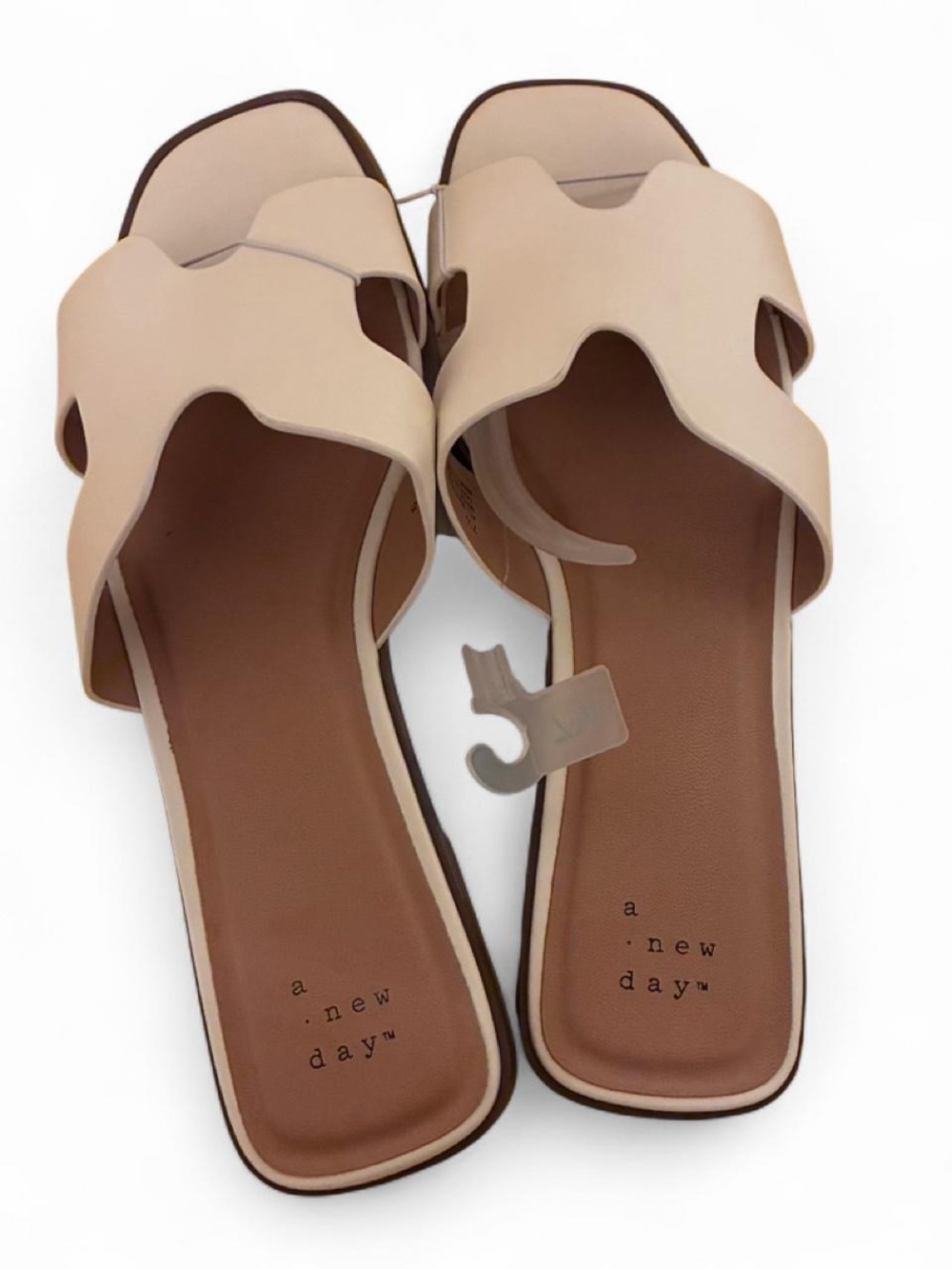 a new day white Cutout Slide Sandals
